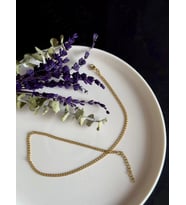 İnce Düz Zincir Gold Choker Çelik Kolye  Choker Serisi