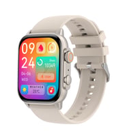 Zcwatch V1223 Amoled 4.9 cm Hd, Bt Call, Al Asistan Spor&sağlık Yaşam Koçu, Gps Akıllı Saat (Krem)