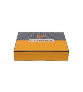 Cohiba Sarı-Gri Nokta Desenli Sedir Humidor Puro Kutusu - TR8784