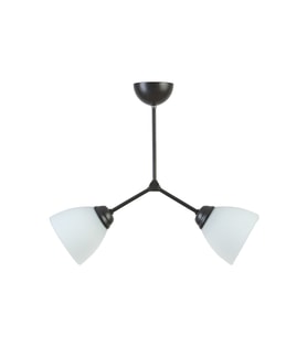 Modern 150 cm Siyah Beyaz Camlı 2'li Rocco Avize, Şık ve Elegant Tasarım