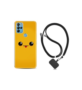 General Mobile Gm21 Pro Uyumlu Kılıf Resimli Desenli Silikon Boyun Askılı Yellow Sweet 1817