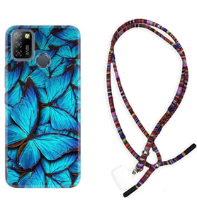 INFINIX Smart 4 5 6 Zero 8 S5 Pro Kılıf Boyun Asklı Rasta Silikon Owl 1351