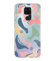 Xiaomi Redmi Note 9 Uyumlu Kapak Abstract Tasarımlı Şeffaf Silikon Kılıf