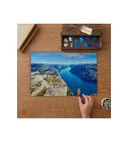 Dağlar Arasında Baraj Tasarımı 240 parça Ahşap Puzzle Ahşap Kutuda MP05566