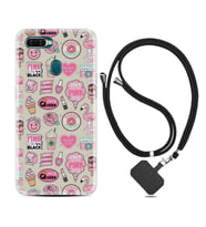 Oppo A5S A15 A16 A54 A55 A73 A74 Kılıf Boyun Askılı Silikon Donut Flamingo 1415