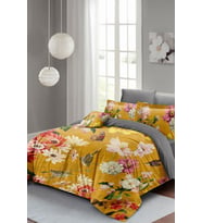 Lastikli Çarşaflı %100 Pamuk Saten Çift Kişilik Nevresim Takımı Rose Mix
