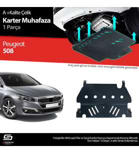 S-Dizayn Peugeot 508 Çelik Karter Muhafaza 2010-2017 A+ Kalite (Karışık)