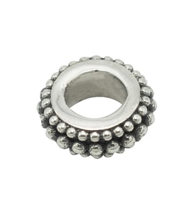Nur Silver Sıralı Boncuk Model Yuvarlak Gümüş Charm NUR-BL00639