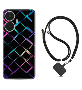 Realme C55 Kılıf Silikon Boyun Askılı İpli Desenli Silikon Şekiller 1681
