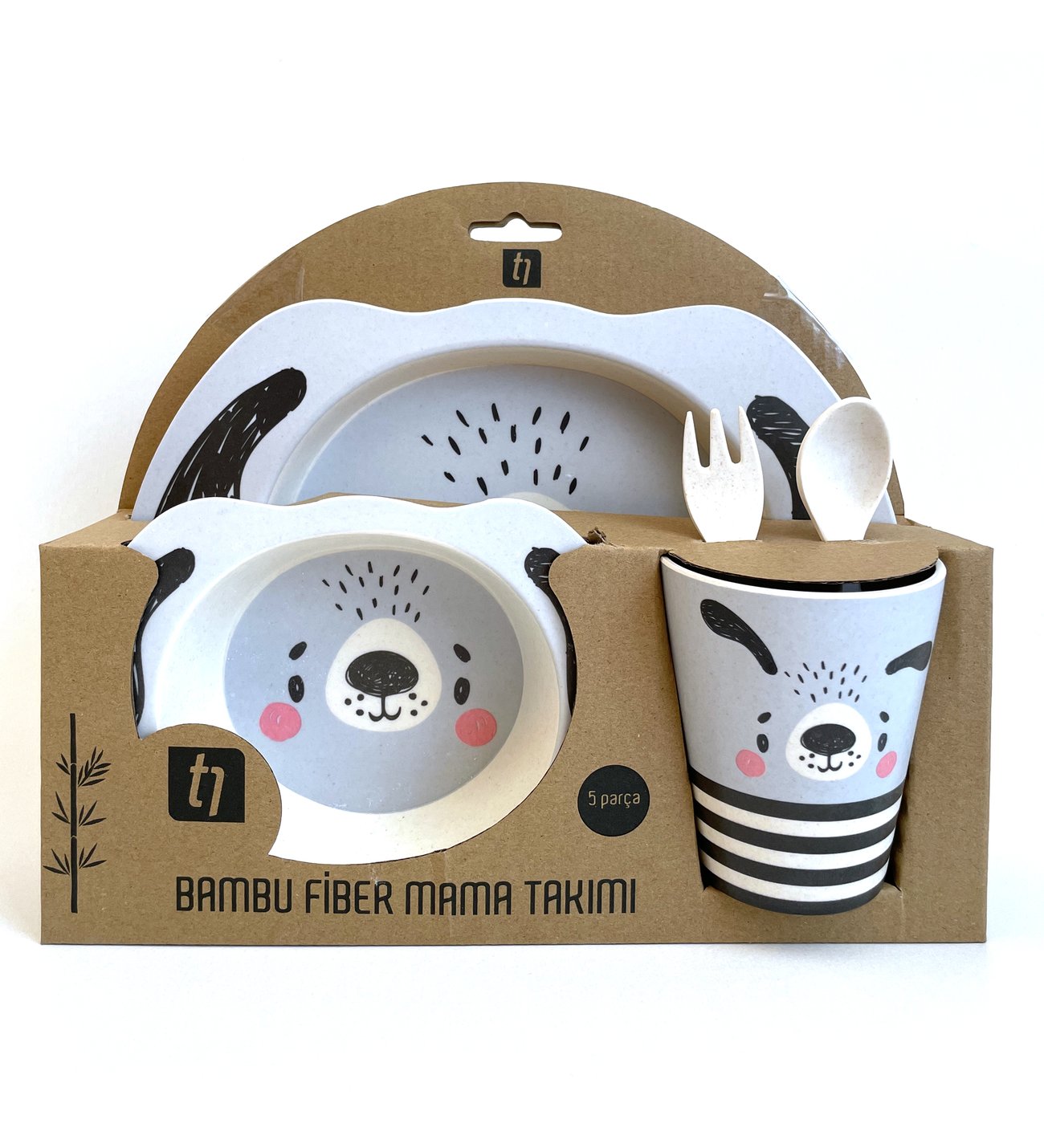 Bambu Fiber Koala Bebek Mama Takımı