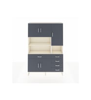 Arges Gardrop 9 Raflı 5 Çekmeceli 5 Kapaklı 132x30x195 Aytaşı-Antrasit