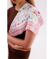 Pembe Bahar Model Fular Estascarf 48 x 48 Cm