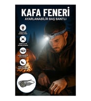 Ayarlanabilir Baş Bantlı LED Kafa Feneri – Geniş Alan Aydınlatma