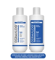 Dermalog Dökülen Ve Yavaş Uzayan Saçlar İçin Ekstra Direnç Saç Bakım Seti 500 ML
