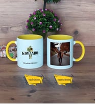 Komando Kupa Bardak Sarı Fotoğraflı Komandoya Hediye