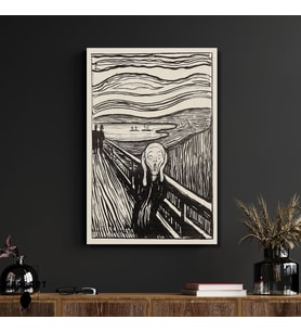Tekli Dikey Kanvas Edvard Munch The Scream SB