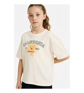 Defacto 26Y801002469 Ekru Kız Çocuk T-Shirt G1766A8/ER98