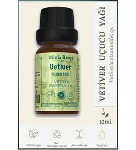 Vetiver Uçucu Yağı, %100 Saf, 10 Ml