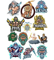 Zeus Sticker Set 11 13 Parça Telefon, Tablet, Defter, Laptop Sticker
