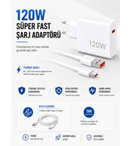 Turbo 120w Hızlı Şarj Cihazı Type-c Kablolu