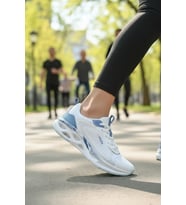 Enoch Kadın Ortopedik Aero-Comfort Hava Kanallı Sneaker (Beyaz)