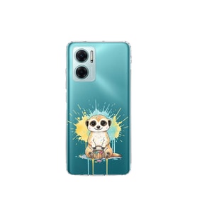 Redmi Note 11E ile Uyumlu Splash Mirket Tasarımlı Şeffaf Silikon Kılıf