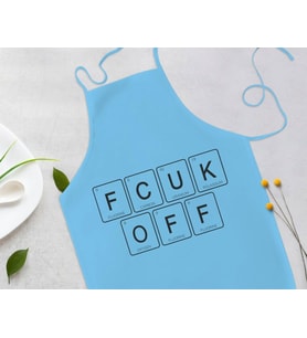 BK Gift Fcuk Tasarımlı Mavi Mutfak Önlüğü Aşçı Hediyesi, Arkadaşa Hediye-3