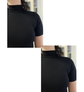 Kadın Kısa Kol Yarım Balıkçı Boğazlı Body 2 Adet (Siyah)