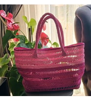 ChicLookDesign Pembe File Plaj Çantası (Fuşya-Pembe)