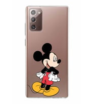 Samsung Galaxy Note 20 Kapak Mickey Mouse Tasarımlı Şeffaf Silikon Kılıf