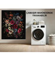 Makine Kaymaz Yıkanabilir Kırmızı Bohem Salon Halısı Mutfak Halısı Koridor Halısı Yolluk 0840