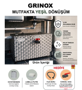 GRINOX 150 Lt Paslanmaz Yağ Ayırıcı Lamella Seperatör Teknolojisi (Silver)