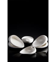 6'lı Porselen Minimal Sunum Sosluk Seti, 10.8 cm, Şık ve Zarif Tasarım