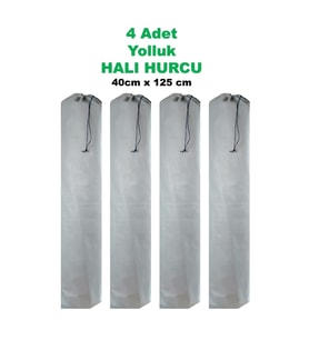 4 Adet yolluk Halı Hurcu Saklama Kılıfı Tela Kumaş Yıkanır Bağcıklı
