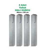 4 Adet yolluk Halı Hurcu Saklama Kılıfı Tela Kumaş Yıkanır Bağcıklı