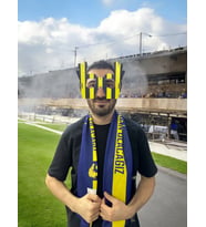 Sarı Lacivert Temalı El Nesyri Gol Sevinci Taraftar Gözlüğü (Sarı-Lacivert)