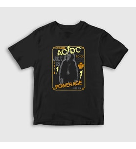 Presmono Unisex Çocuk Siyah Powerage Ac Dc T-Shirt 385502tt