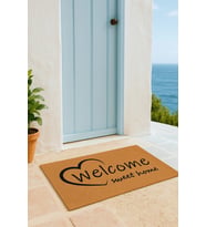 Valerine Life Velür Coco Dokulu Welcome Hoş Geldiniz Kapı Önü Dış Mekan Paspası 45x70cm 27YCM260119