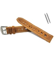 Tissot  &   Fossil  Uyumlu   Crayz   Hakiki   Deri   22  mm  TABA