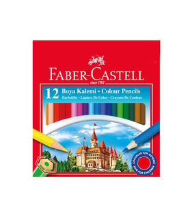 Faber Castell Yarım Boy Kuru Boya Karton Kutu 12 Renk