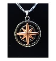 Pusula Kolye Gri-rose Gold Renk