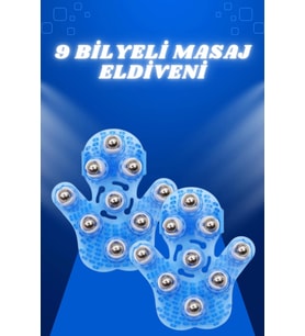 Giyilebiilir Masaj Eldiveni 9 Bilyeli Tüm Vücut Masajına Uygun