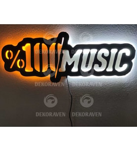 100Music Led Işıklı Tablo