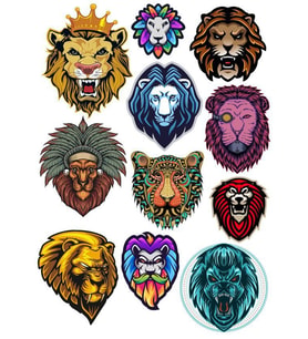 Aslan Sticker Set-2 11 Parça Telefon, Tablet, Defter, Laptop Sticker