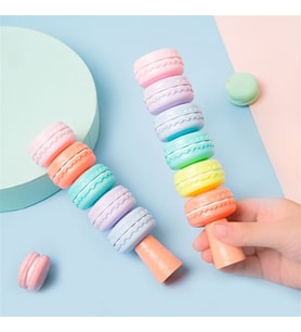 Mini 6 adet Macaron fosforlu boya kalemi