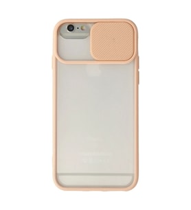 Apple İphone 6 Plus Kılıf Palm Buzlu Kamera Sürgülü Silikon - Pembe