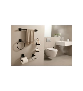 Siyah 6'lı Banyo Aksesuar Düzenleyici Set