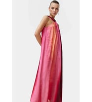 Yazlık Desenli Viskoz Maxi Elbise Rahat ve Şık Modern Stil