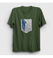 Presmono Unisex Haki Scout Anime Attack On Titan T-Shirt 124751tt (Haki)