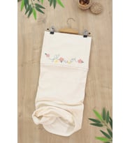 Kız Bebek Çift Katlı % 100 Pamuk Natural Penye Battaniye STL7155